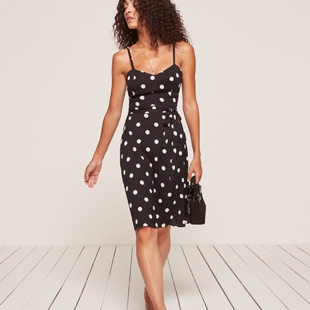 Reformation Bessie Dress - Polka Dot Sz 8